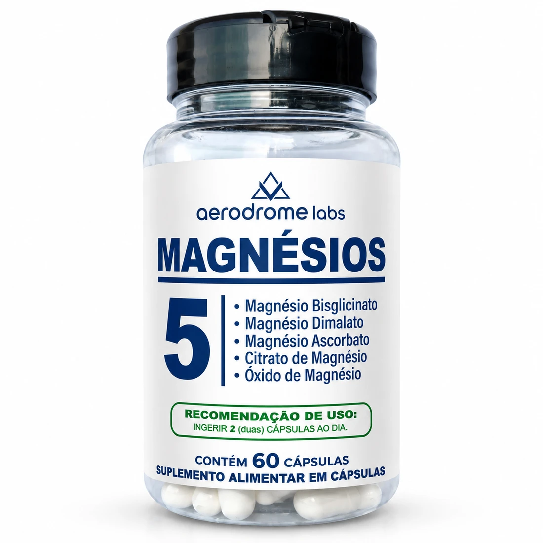 5 Magnésios — foto 1, frasco do suplemento