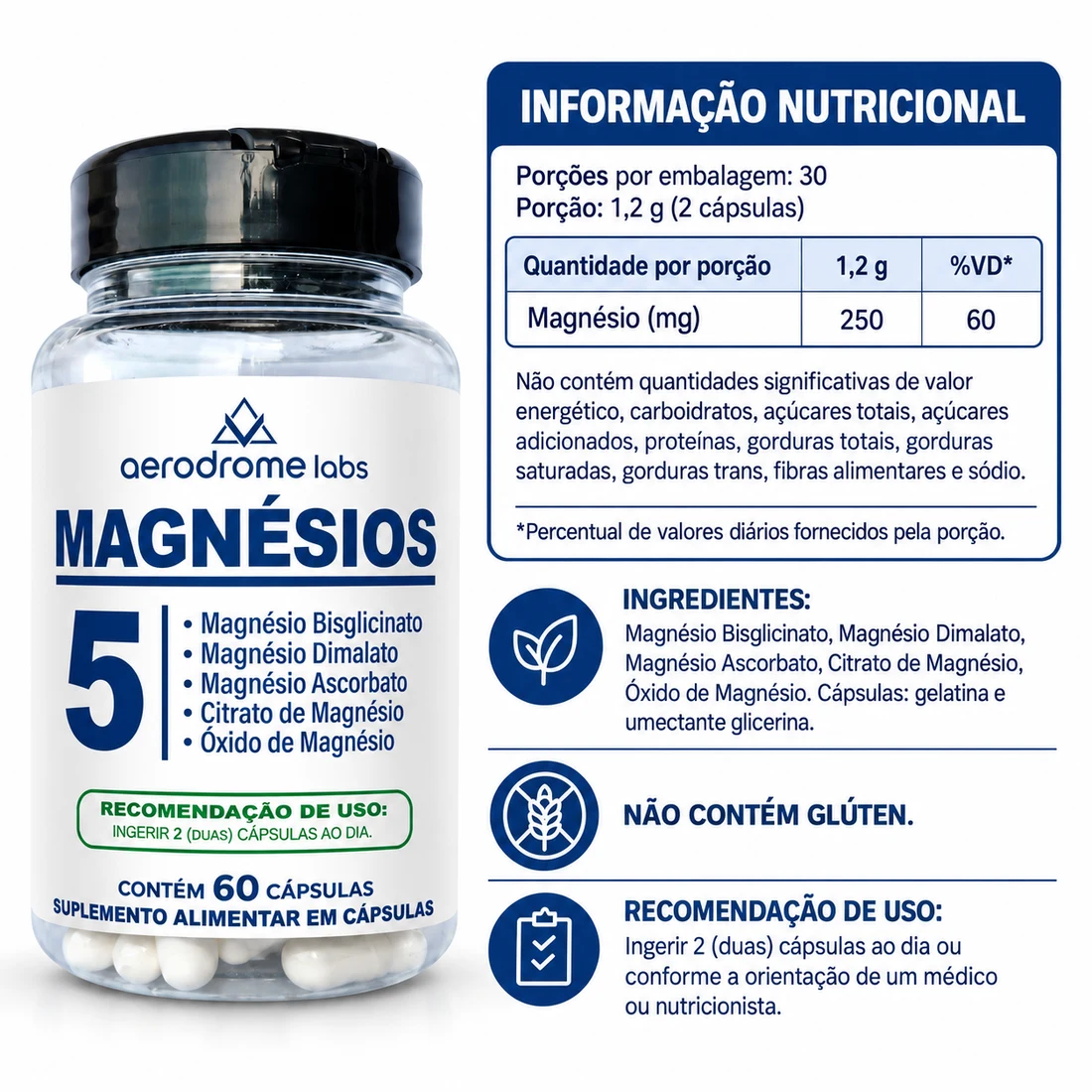 5 Magnésios — foto 2, informação nutricional